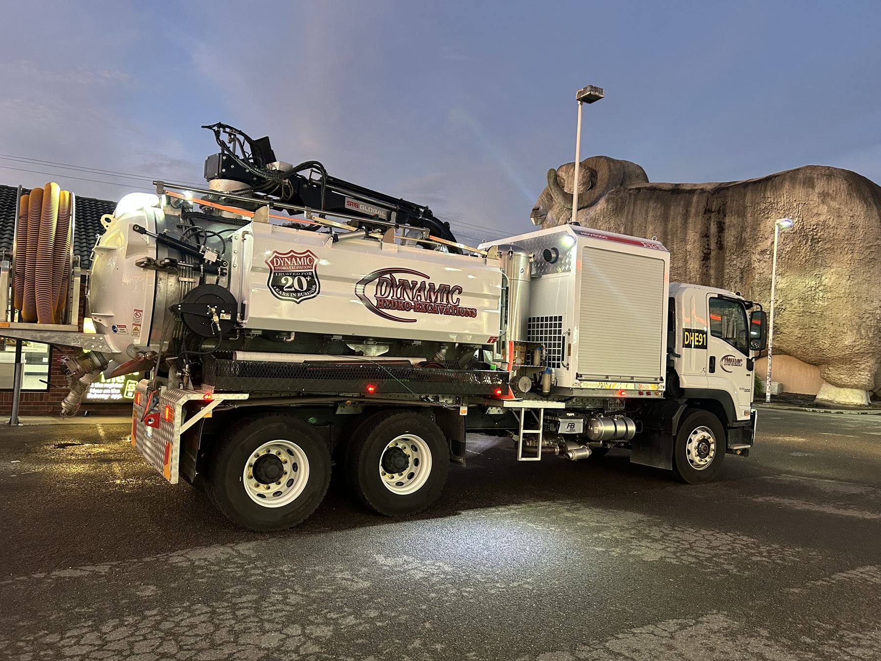 Heavy vehicle with signwritten tank and cab graphics produced by Dynamic Graphics